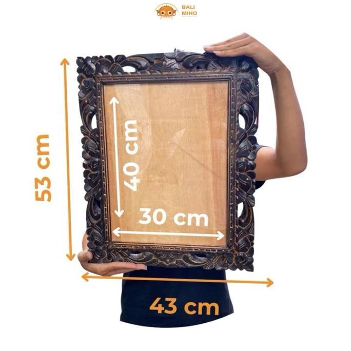 #@#@#@#@] Bingkai Frame Ukir 12 R 30 x 40 cm - Bingkai ukir Kayu  - Frame Ukir 12 R - Bingkai Foto B