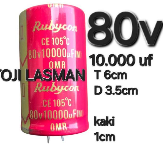 ( 10.000 UF 80V )    80V10000UF (M) 10000 80 V VOLT 10000UF 10.000UF ODR OMR  RUBYCON RUBICON ELKO E