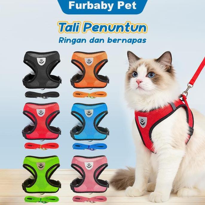 Rompi Kucing Tali Tali Anjing Kelinci Pengikat Reflektif Harness Kucing Murah