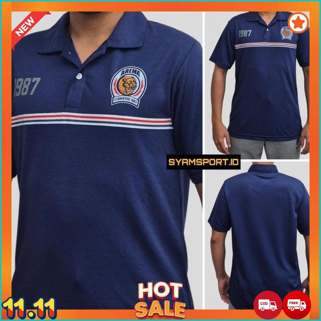 Kaos Polo Jersey Arema FC Singa Bertindik 1987 Model Bisa 2 Krah Terbaru / Polo Arema FC 2026 Polo B