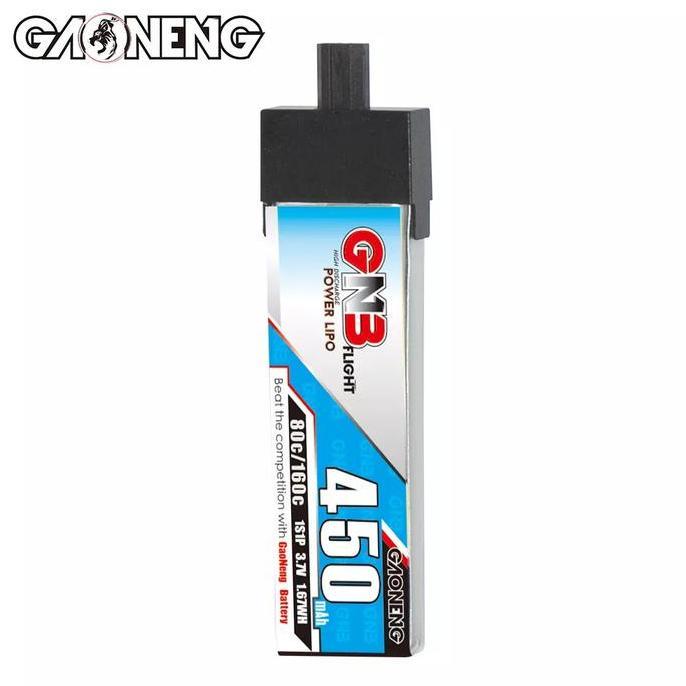 GNB 1S 3.7V 450MAH 80C PLASTIC HEAD GNB CONNECTOR LIPO BATTERY RCHA