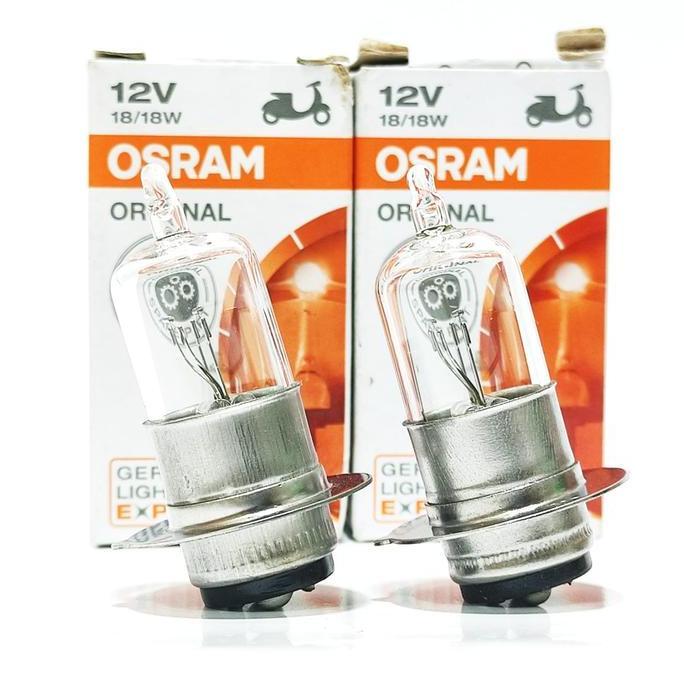 BOHLAM DEPAN MOTOR OSRAM HALOGEN BEBEK MATIC 18 25 32 WATT ASLI OSRAM