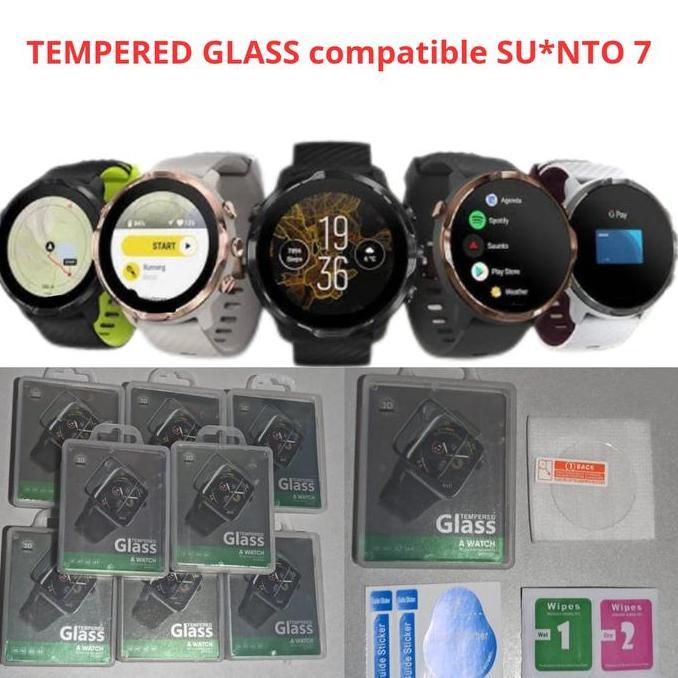 Tempered glass untuk Suunto 7 Watch Screen Protector Guard Jam anti gores