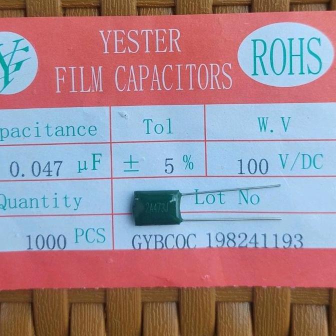 KAPASITOR CAPASITOR 473 47NANO 0,047UF 0.047UF 100V 100 VOLT