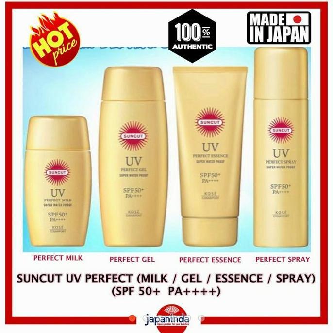 Kose Suncut Uv Perfect (Milk / Gel / Essence / Spray) Super Waterproof