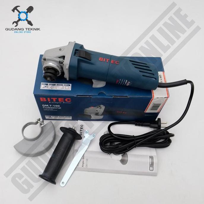 OVIROWA Gerinda Tangan Bitec GM 7-100 - Angle Grinder Gerinda Listrik Bitec