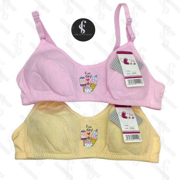 Roin - Fortunesong - Bra Remaja Jolie Bahan Katun Tanpa Kawat Tanpa Busa