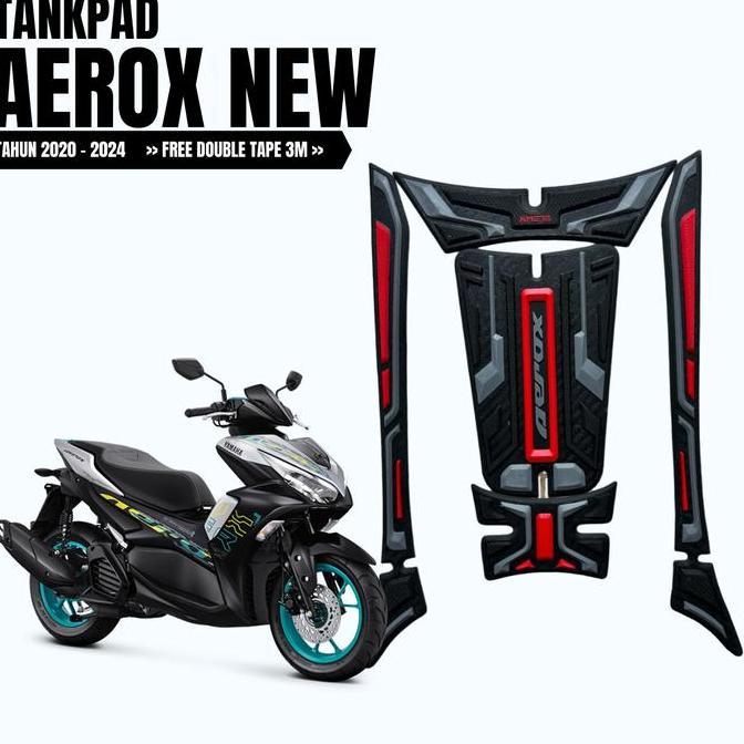 Km272 Tankpad Motor Aerox New Bahan Karet Premium Tahun 2020 - 2024 Motorcycle Aerox Accessories Tan