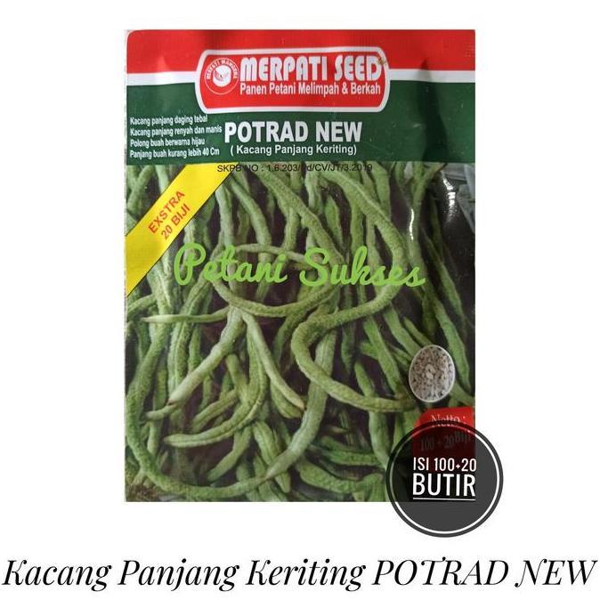 Promo Bibit Benih Sayuran Kacang Panjang Keriting Potrad 100S Merpati Seed Cod