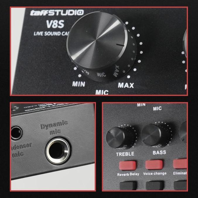 Rext- Taffstudio - Z - Audio Usb External Soundcard V8 V8S V8 Pro Broadcast Microphone Headset - V8 