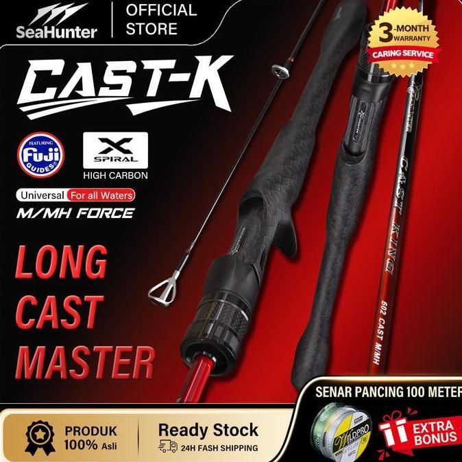 [KEDATANGAN BARU] SEAHUNTER CAST KING JORAN PANCING 180CM/198CM M/MH POWER CARBON CLOTH FUJI O RING 