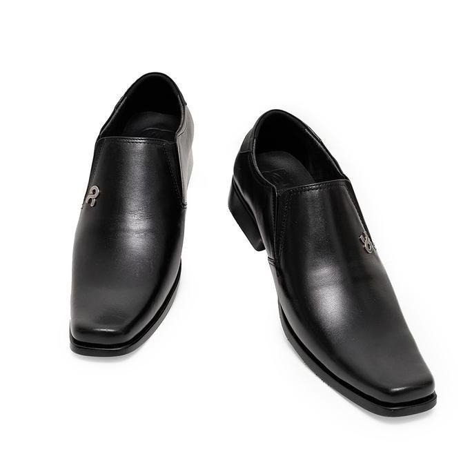 Kasho- Pantofel Kulit Odon Cibaduyut Oc-3391 Coklat Hitam Karet Kerja Shoes Pria
