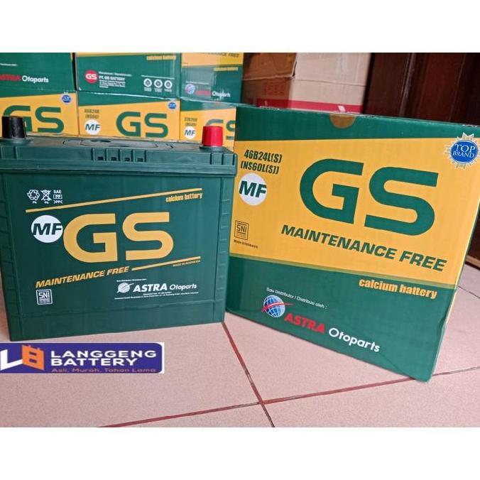 Promo Aki / Accu GS ASTRA ORIGINAL 46B24L(S)/NS60L(S)/NS60LS MF (Aki Kering) Diskon