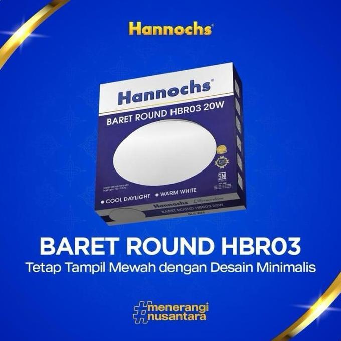 Lampu Ceiling Lamp LED HANNOCHS BARET ROUND 15W 20W 30W HBR03 Diskon