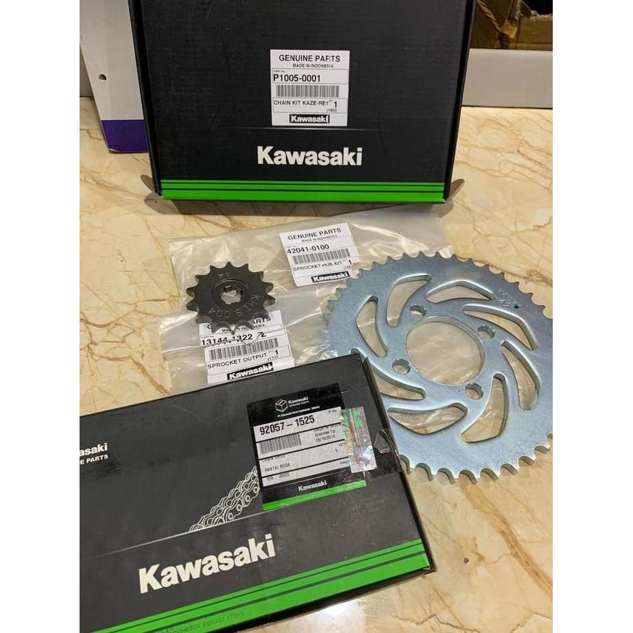 RANTAI GEAR GIR SET KAZE R ASLI ORI KAWASAKI P1005-0001