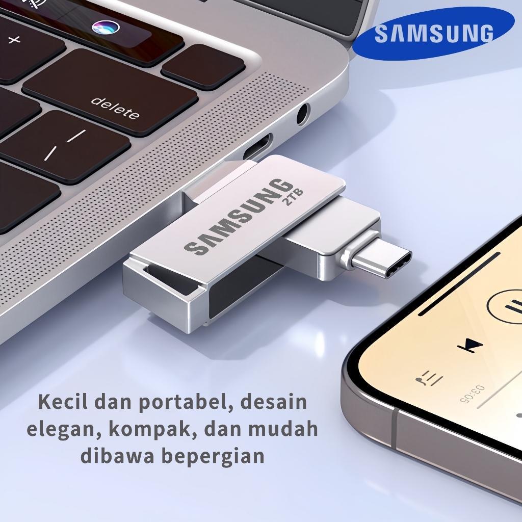 Samsung Type-C Flashdisk 1Tb/2Tb Otg Usb3.0+Type C Kecepatan Tinggi Untuk Ponsel Android/Pc/Laptop/A