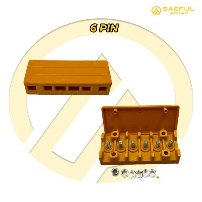 TERMINAL BLOCK 6 LUBANG-SPARE PART ONDERDIL SEPEDA LISTRIK BEKASI