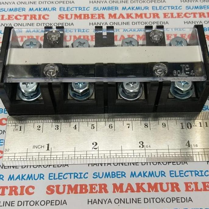 TERMINAL BLOCK TC 604 / TERMINAL 4POLE 60AMPERE / TERMINAL 60 AMPERE