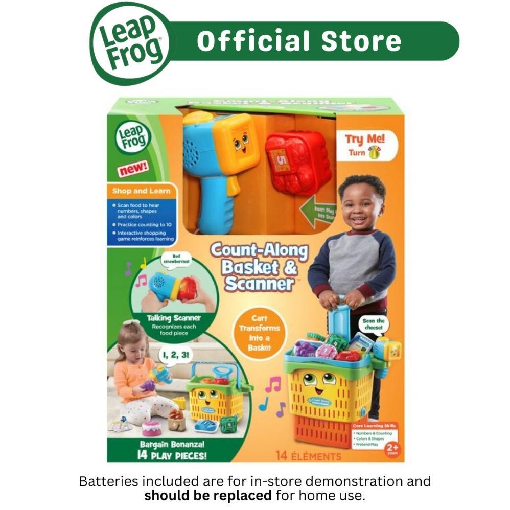 Leapfrog Count Along Basket & Scanner - Kids Shopping Trolley Grocery Shopping List