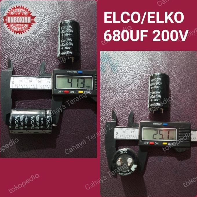 ELCO ELKO 680UF 200V ELKO KAPASITOR 680UF 200V