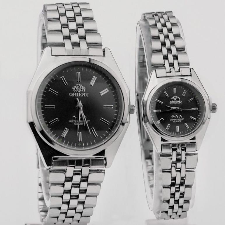 Harga Spesial Jam Tangan Couple Orient Tali Rantai Stainless Steel