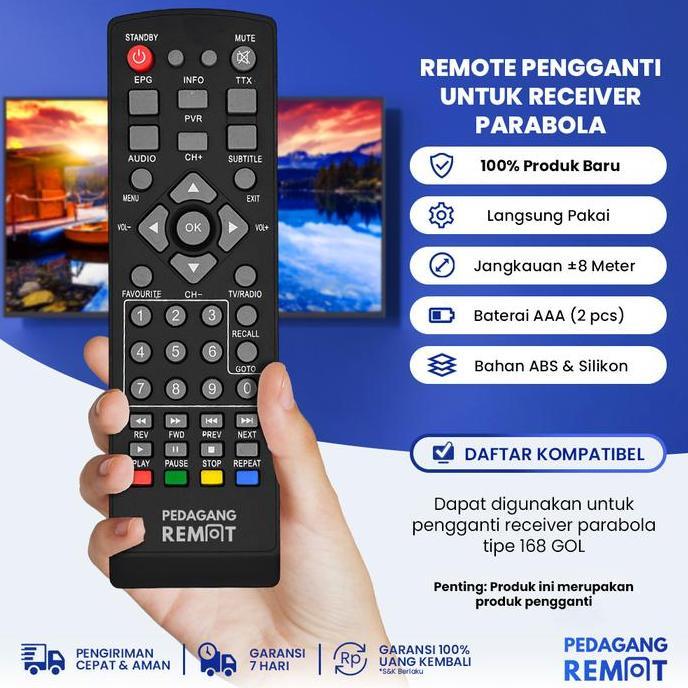 Remot Remote Receiver Paola Super Hd Hd 168 Gol Dvb T2 (Gardiner Optus Lgsat)