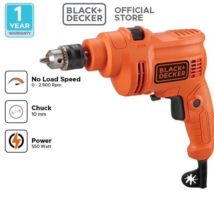 Black+Decker Bor Listrik Impact 10mm 550Watt TP555