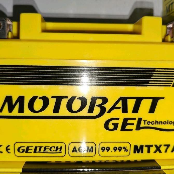 Promo Aki Motor Bajaj Pulsar NS200 Motobatt MTX7A Aki Kering/Aki Gel Diskon