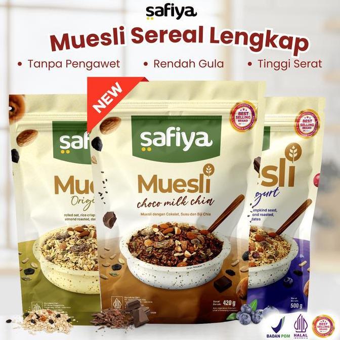 Trus- Safiya Muesli 1 Kg Oatmeal Dried Fruit Sereal Lengkap