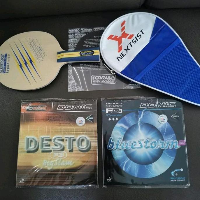 TERMURAH - Bat Donic Waldner Legend plus karet Donic serang lengkap Set