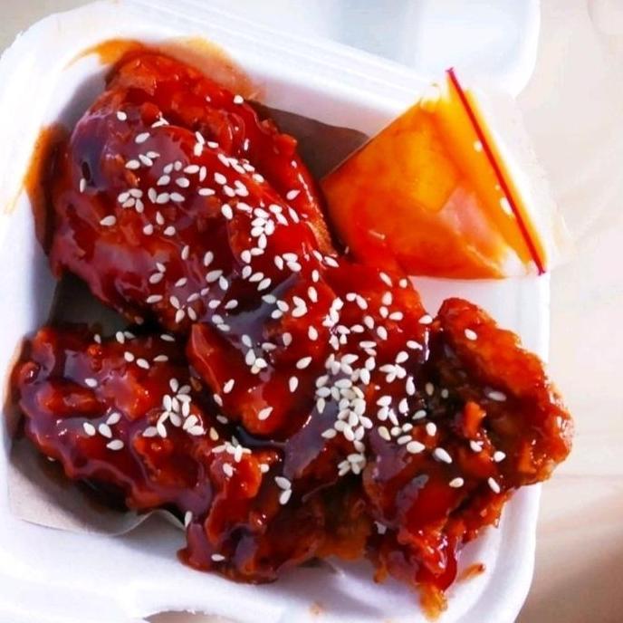 Bayangkarashop - Saus Ayam Pedas Ala Richeese Factory - Botol 1 Kg, Level 4 - Kecap, Sauce
