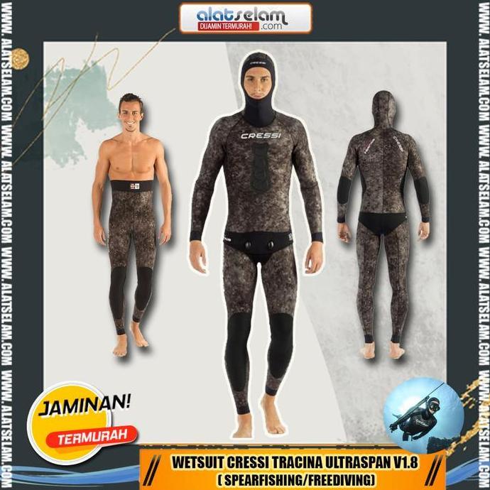 ADASELLER22 - WETSUIT CRESSI TRACINA ULTRASPAN V1.8 ( SPEARFISHING/FREEDIVING) / PAKAIAN SELAM FREED