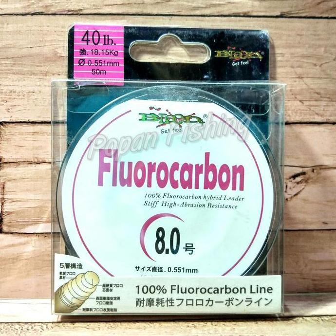 TERBARU - Senar Leader Blood Fluorocarbon 40 lb / 0.55