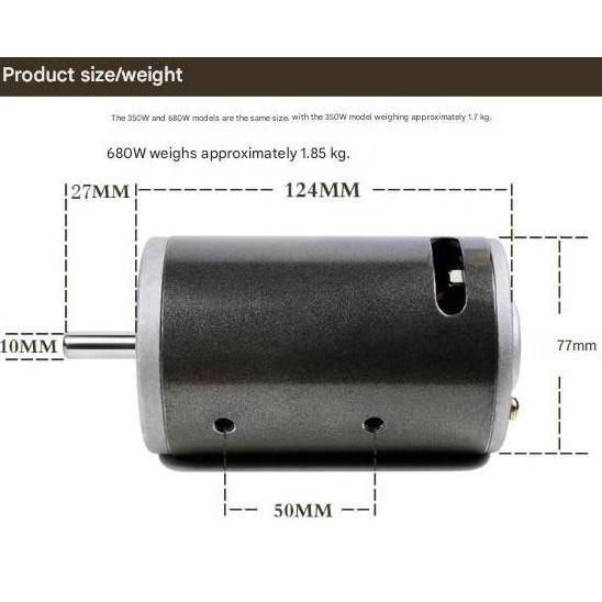 NEW Dinamo Motor DC 220V 300W/350W/400W/680W High Speed / Motor Mesin Bubut Mini (8768)