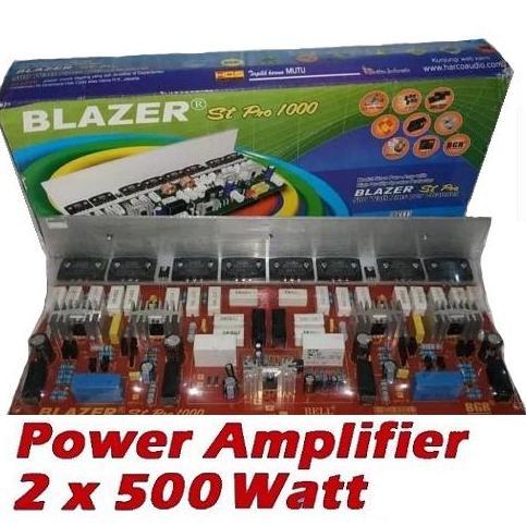 SC KIT POWER AMPLIFIER BLAZER 2X500W STEREO (1000W) 2 X 500 WATT + PROTEKTOR TRASISTOR FINAL SANKEN 