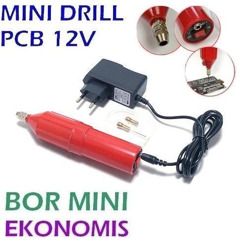SC PAKET MINI DRILL BOR GRINDER GERINDA SIAP PAKAI DC 12V 8000-15000 RPM + ADAPTOR 1A UNTUK BOR MINI
