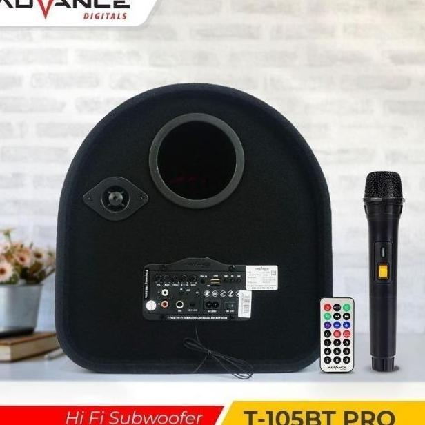 Promo Advance T-105 BT PRO Speaker 12" Inchi Subwoofer Karaoke Portable Tabung Bluetooth Bass Free 1