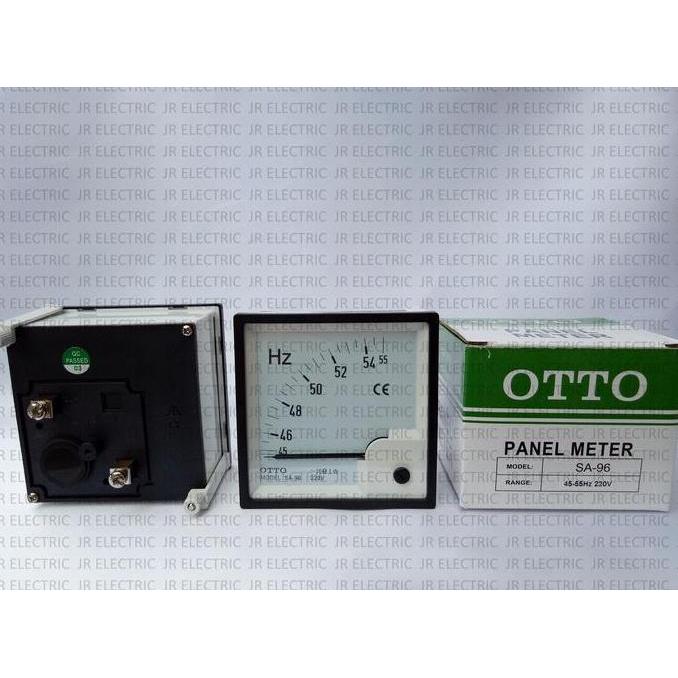 Whe- Otto Panel Meter / Frequency Meter Hz Jarum Getar 50Hz Sa-96 45-55Hz