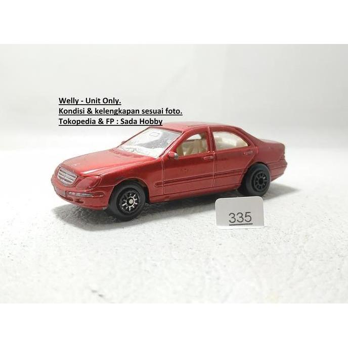 DIECAST WELLY 1/64 MERCEDES BENZ S CLASS RED JUNK S2025