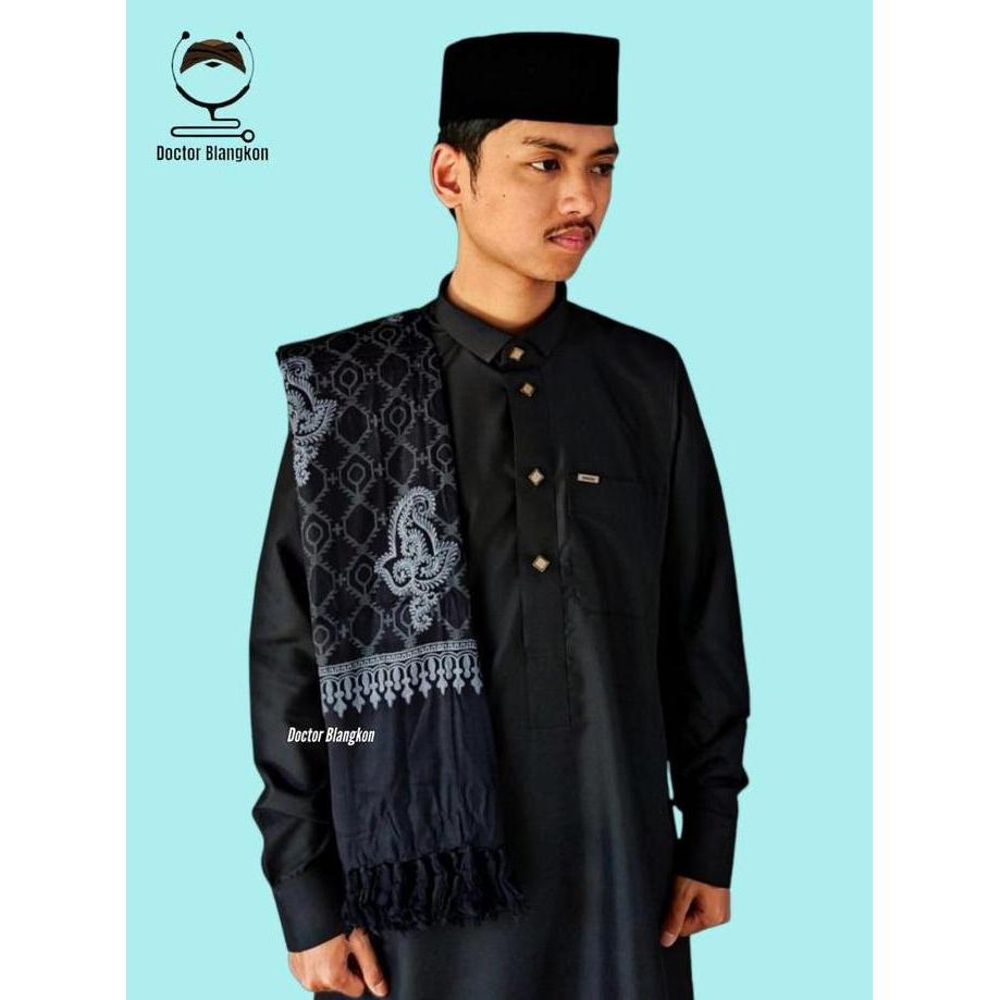 Srios - Sorban Habaib Panjang Surban Dewasa Kasmiri Pria Syal Arab Batik