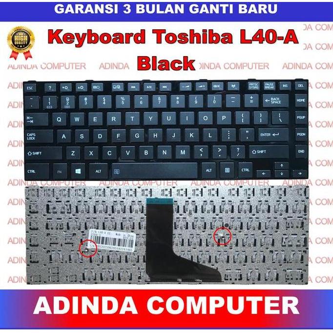 Keyboard Toshiba Satellite L40 L40A L40-A L45 Hitam