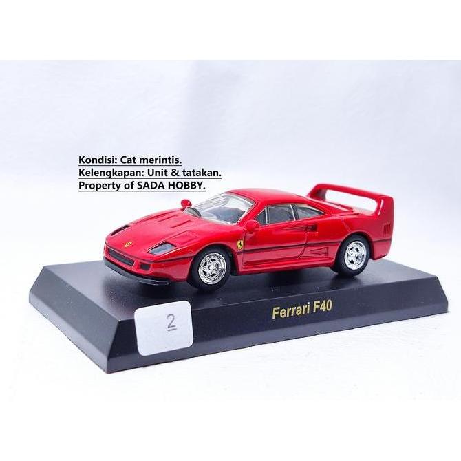 KYOSHO 1/64 FERRARI F40 RED FERRARI COLLECTION 1 UNIT & STANBASE ONLY S2025
