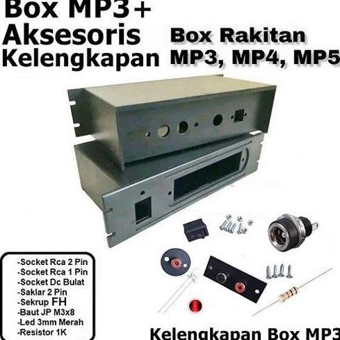 BOX AMPLI MINI MP3 PLAYER BLUETOOTH + AKSESORIS BOX BOK KOTAK PERLENGKAPAN AMPLIFIER MINI MP3 MP4 MP