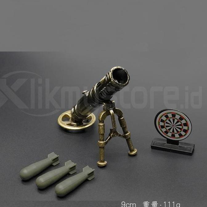Bestseller- Meriam Mortir Mainan Besi Anak Tembak Pelontar Peluru Cannon Mortar