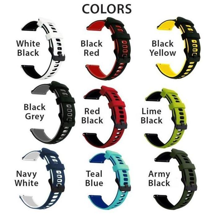 STRAP AMAZFIT STRAP TALI JAM AMAZFIT T-REX PRO / AMAZFIT T-REX MODEL TWO TONE RUBBER READY