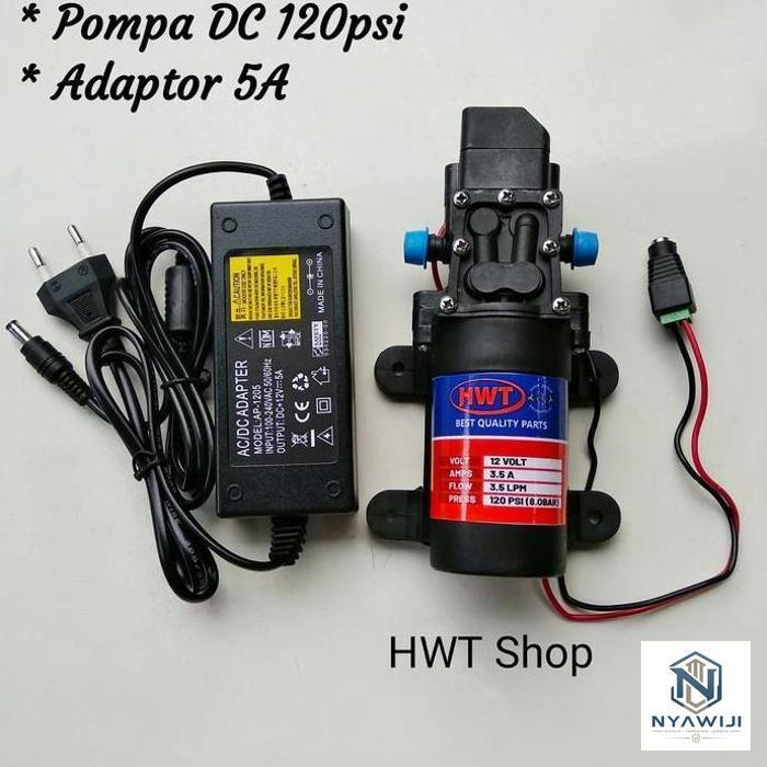 Dinamo Pompa Air Pompa Air DC 12V Paket Adaptor Dinamo Pompa