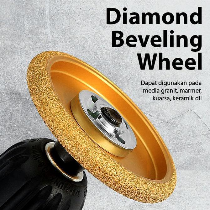 Pilihan - Mata Gerinda Pinggul Granit Diamond Grinding Wheel Bevel Edge Bullnose Marmer Roda Profil 