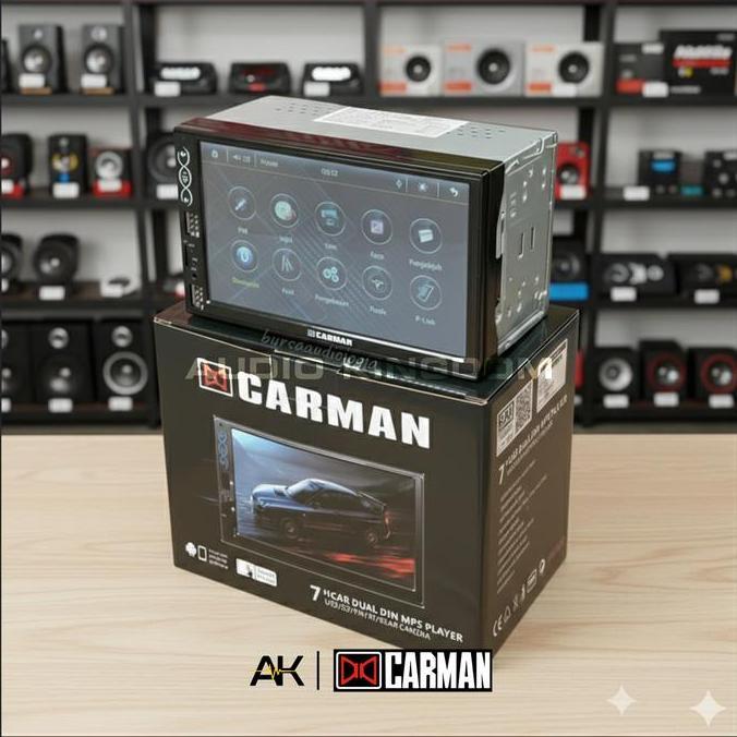 Promo Head Unit 7 Inch Double Din Carman Water MP5 Player Mobil Deckless Diskon
