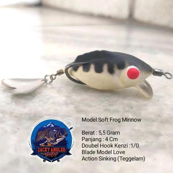 Fish- Soft Frog Minow 21 Lure Action Sinking/Tenggelam