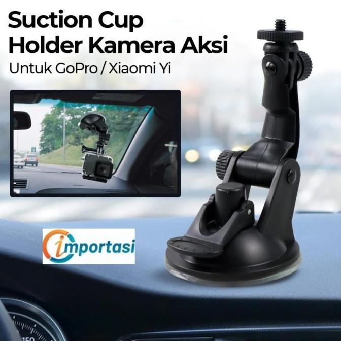 Suction Cup Mount Holder Dashcam Phone Holder Gopro Kaca Mobil